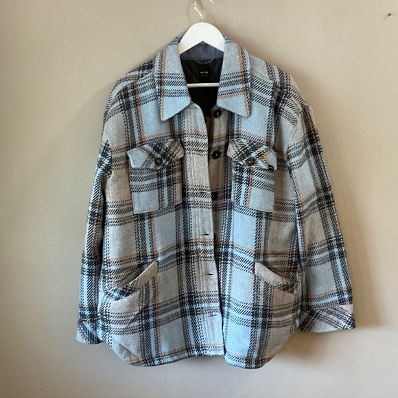 Prana Lower Falls Flannel Jacket big sky blue